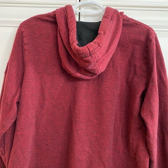 Youth Size Large Red Zip Front Hoodie by Canadiana Front Pockets - Picture 5 of 10